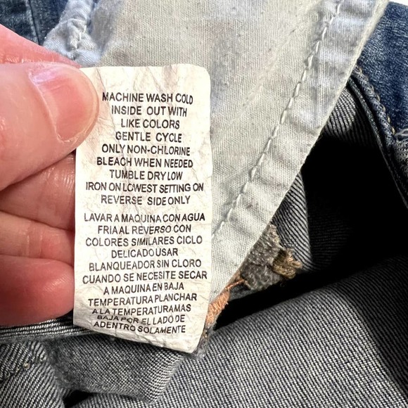 Democracy Blue and Cream Skinny Jeans with Floral Embroidery - Picture 12 of 13